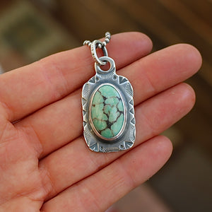 Damele Turquoise Dog Tag Necklace