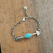 Load image into Gallery viewer, Sterling silver Arrow + Pilot Mountain Bracelet #1