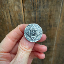 Load image into Gallery viewer, Round Sterling Silver Thunderbird Pin