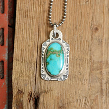 Load image into Gallery viewer, Sonoran Mountain Turquoise Dog Tag Necklace