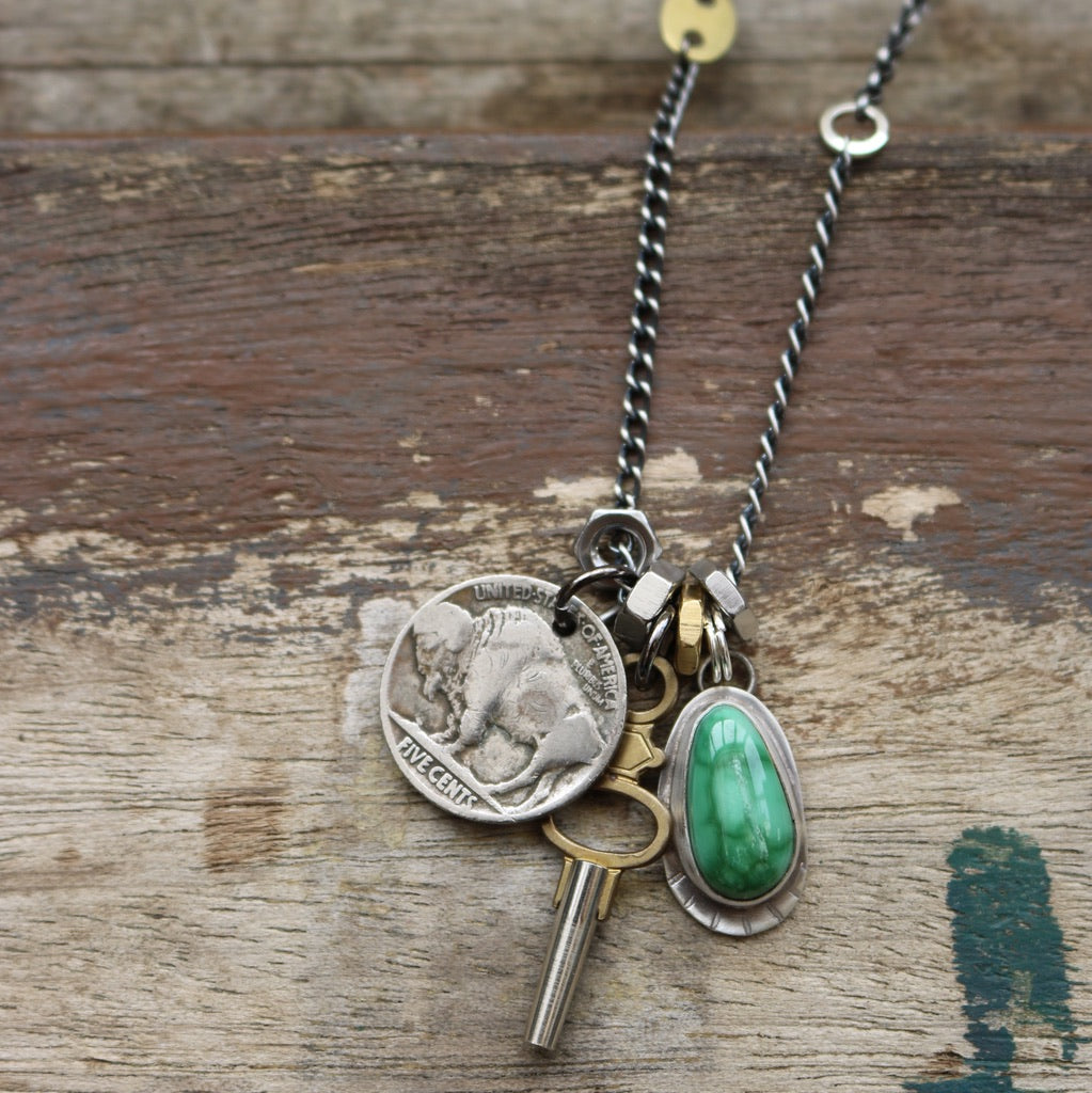 Natural Fox Turquoise Reworked Necklace