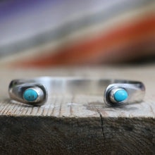 Load image into Gallery viewer, Turquoise Crescent Cuff (6” - 6.5”)