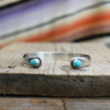 Load image into Gallery viewer, Turquoise Crescent Cuff (6” - 6.5”)