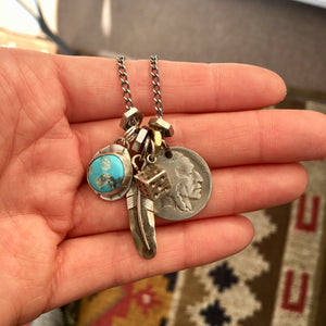Castle Dome Turquoise Reworked Necklace