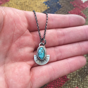 Sonoran Gold Turquoise Half Moon Necklace #1