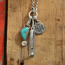 Load image into Gallery viewer, Number 8 turquoise pendant + Thunderbird Necklace