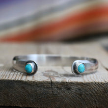 Load image into Gallery viewer, Turquoise Crescent Cuff (6” - 6.5”)
