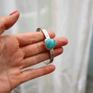 Sterling silver + Cumpas Turquoise cuff - 6.5”