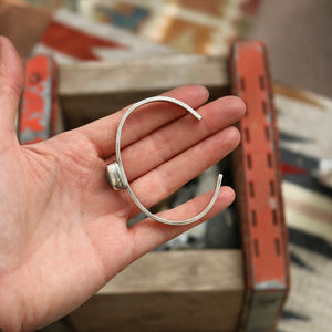 Sterling silver + Number 8 Turquoise cuff - 7”