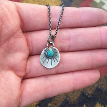 Load image into Gallery viewer, Cloud Mountain Turquoise Sun Necklace #6