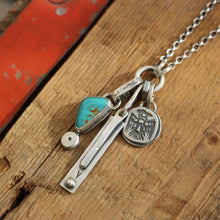 Load image into Gallery viewer, Number 8 turquoise pendant + Thunderbird Necklace