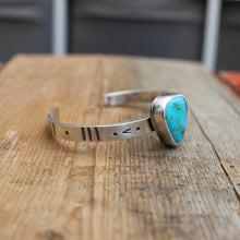 Load image into Gallery viewer, Sterling silver + Cumpas Turquoise cuff - 6.5”