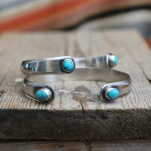Load image into Gallery viewer, Turquoise Crescent Cuff (6” - 6.5”)
