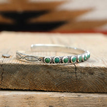 Load image into Gallery viewer, VINTAGE mid century Zuni Sterling Silver Snake Eye cuff / bracelet