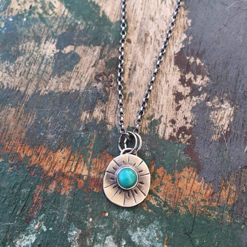 Cloud Mountain Turquoise Sun Necklace #4