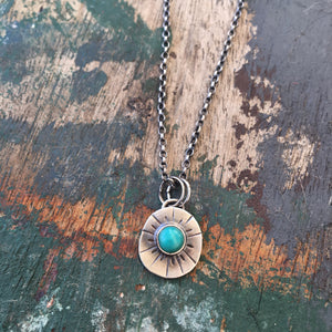 Cloud Mountain Turquoise Sun Necklace #4