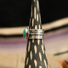Load image into Gallery viewer, Iron Maiden Turquoise + Sterling Ring - UK S / US 9