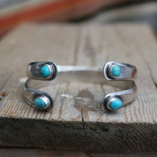 Load image into Gallery viewer, Turquoise Crescent Cuff (6” - 6.5”)