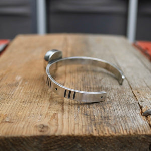 Sterling silver + Cumpas Turquoise cuff - 6.5”